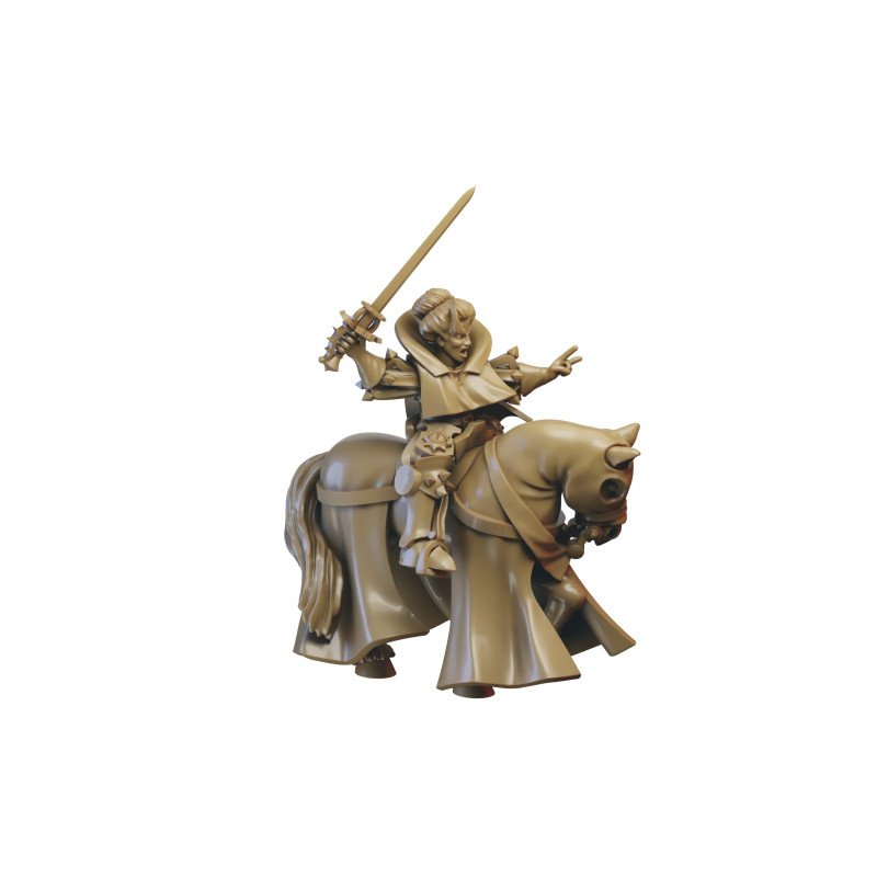 Mounted Sorceress by Ilhadiel | 28mm, 32mm 3D printed miniatures