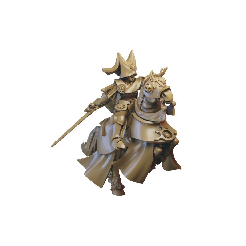 Mounted Sorcerer (Warlord) by Ilhadiel | 28mm, 32mm 3D printed miniatures