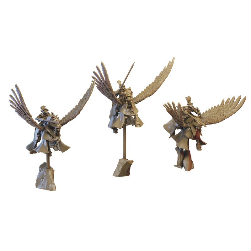 Pegasus Knights by Ilhadiel | 28mm, 32mm 3D printed miniatures