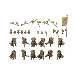 Grupo de mando de infantería de la Orden del Lobo de Ilhadiel | Miniaturas impresas en 3D 28mm, 32mm