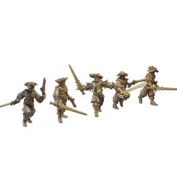 Militia with Swords and Pistols by Ilhadiel | 28mm, 32mm 3D printed miniatures