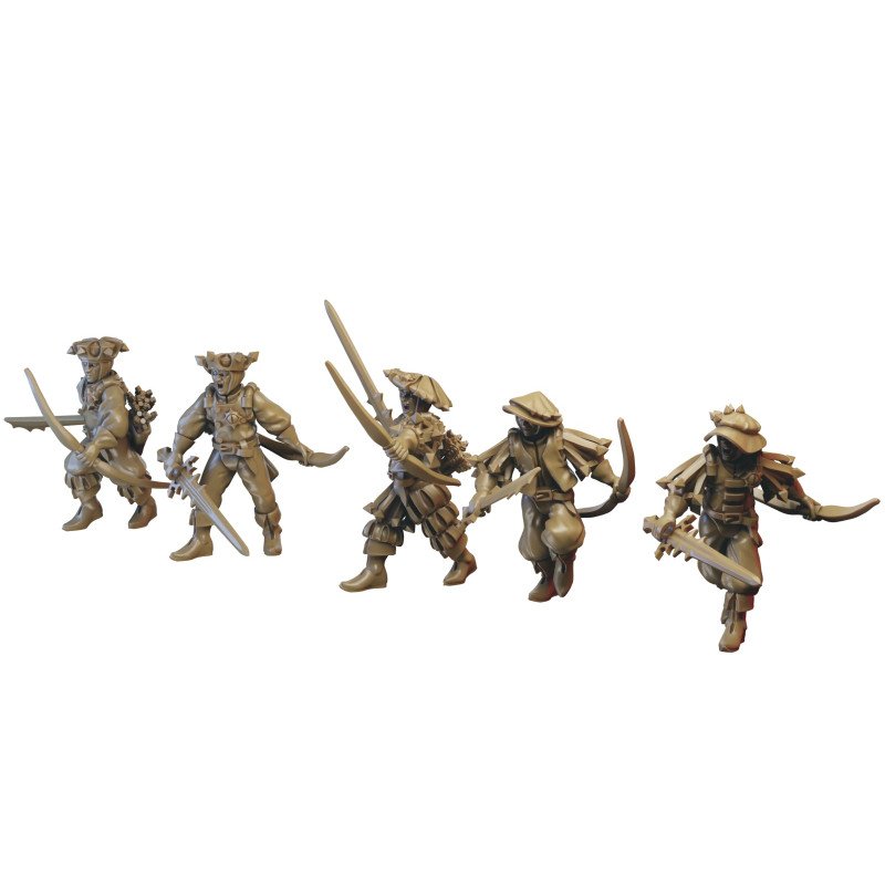 Milicia con arcos de Ilhadiel | Miniaturas impresas en 3D 28mm, 32mm