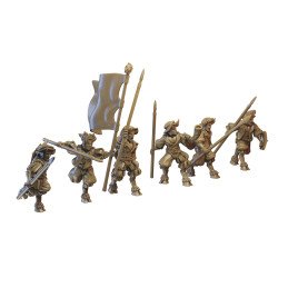 Beastmen Command Group by Ilhadiel | 28mm, 32mm 3D printed miniatures