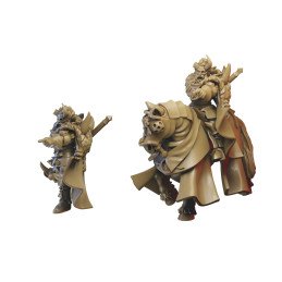 Wolf Captain on Foot by Ilhadiel | 28mm, 32mm 3D printed miniatures