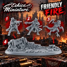 Diorama Fuego amigo de Eskice Miniatures | Miniaturas impresas en 3D 32mm