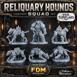 Reliquary Hounds Squad by Eskice Miniatures | 32mm 3D printed miniatures