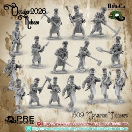 1809 Bavarian Pioneers by Battle Cat | 28 mm