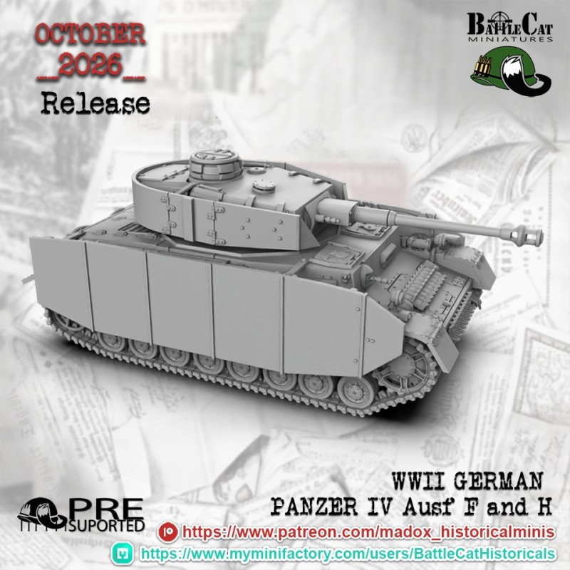 Panzer IV Ausf. F and H by Battle Cat | 28 mm