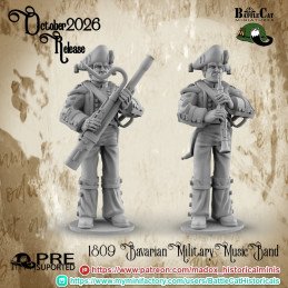 1809 Bavarian Military Band Musicians by Battle Cat | 28 mm