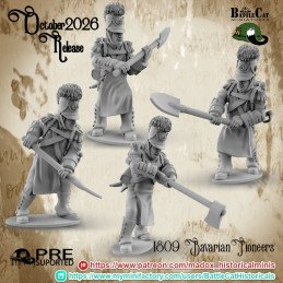 Pioneros bávaros de 1809 de Battle Cat | 28 mm