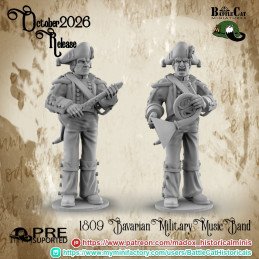 Músicos de la banda militar bávara de 1809 de Battle Cat | 28 mm