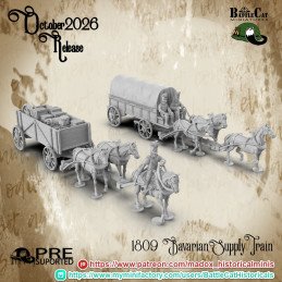 1809 Bavarian Supply Wagon by Battle Cat | 28 mm