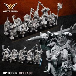 Heavy Ogres by White Angel | 32mm, 28mm 3D printed miniatures