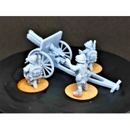 Italian artillery gunners...
