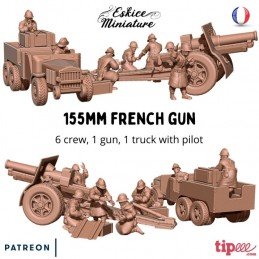 Artilleros franceses obús